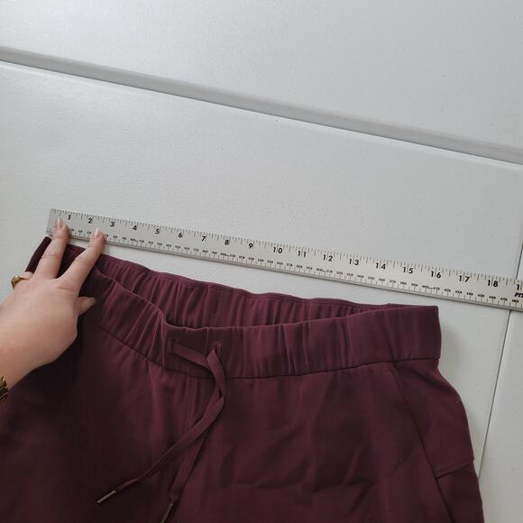 Lululemon Pants Womens 10 On the Fly Jogger Burgundy Drawstring Athleisure - Picture 7 of 10